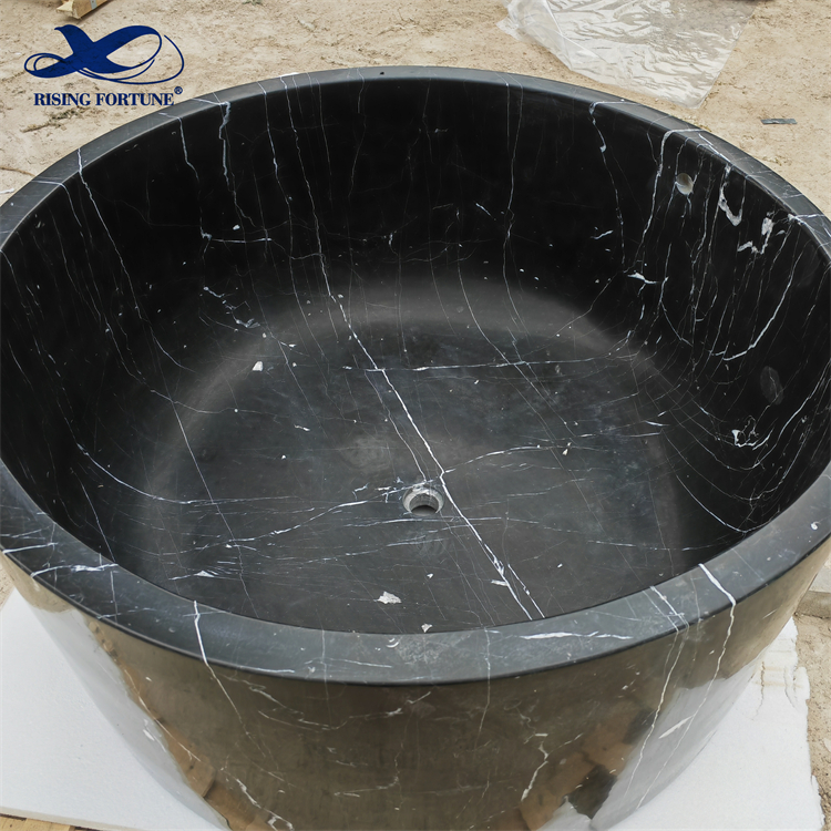 black marble bathtub