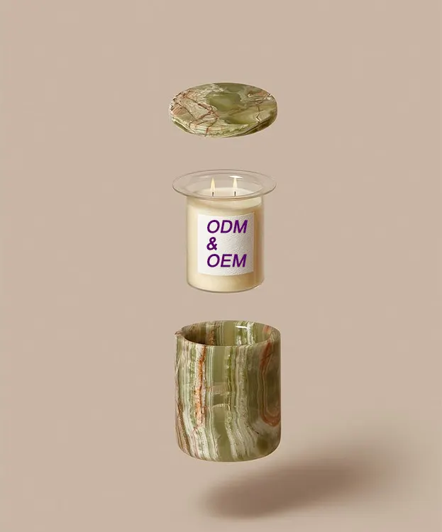 green onyx candle jar green onyx candle jar