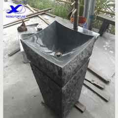 Freestanding granite bathroom basin and pedestal