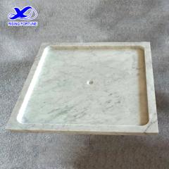 Customize bathroom white marble rectangular shower base