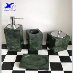 green marble bathroom set