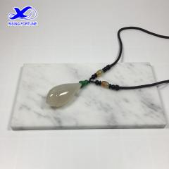 Carrara white marble jewelry display tray