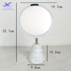 New design marble make up mirror with Led lights and USB charger