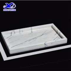 White marble serving board