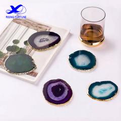 Rose Geode Quartz Crystal Slice Coasters