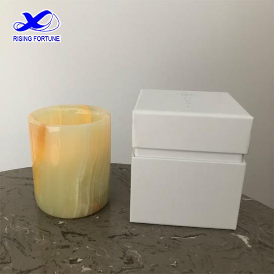Soy Candles - Containers made from real onyx & marbles