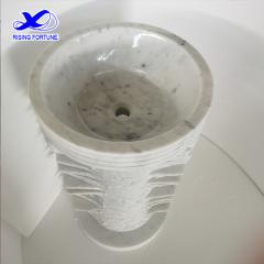 Luxury bathroom carrara white marble art pedestal basin