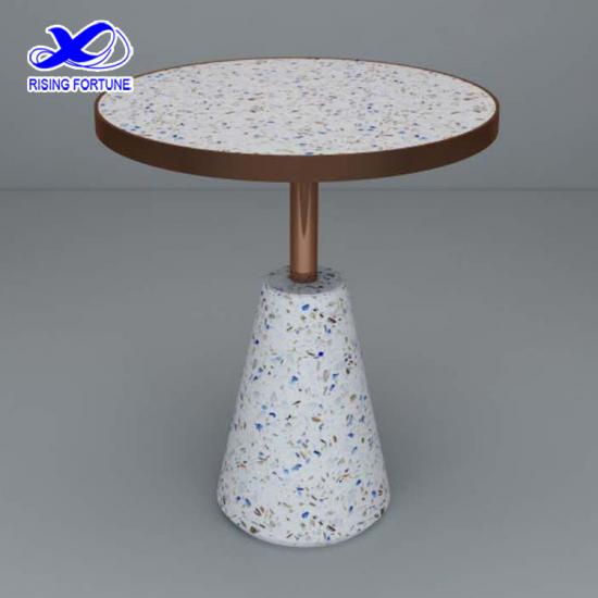 Solid Surface Reception Edge Terrazzo Coffee Table