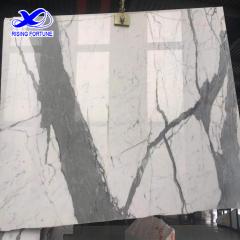 Italian statuario white marble wall