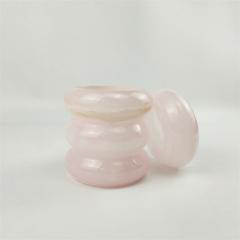 Pink Bubble Onyx Marble Candle Jar With Lid