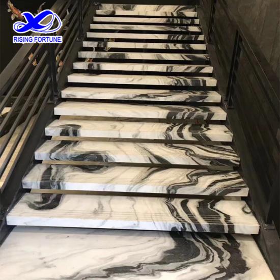 Panda White Marble Stairs & Step Interior Decoration