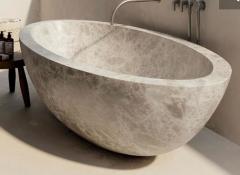 Bathroom Luxury Beige Marble Bath Tub