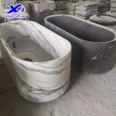 large white marble bathtub