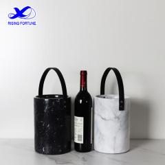 White And Black Marble Ice Bucket Wine Cooler