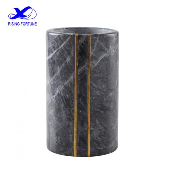 Manufacturing White And Black Marble Ice Bucket Wine Cooler