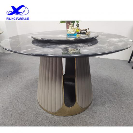 Round Marble Dining Table Set 6 Chair