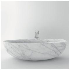 Customized White Nature Marble Stone Bathtub Manufacturer