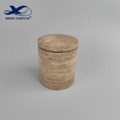 custom logo travertine candle jar