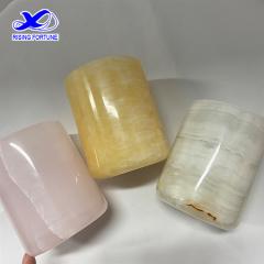 Wholesale Luxury White and Pink Onyx Candle Jar Suppliers