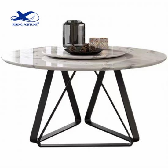 Manufacturing Round Marble Top Dining Table Set