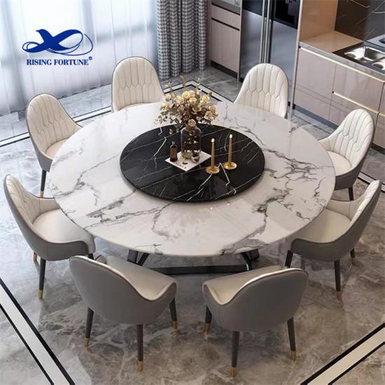 Manufacturing Round Marble Top Dining Table Set