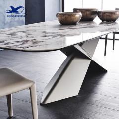 Italian modern folding extendable furniture dining table sets
