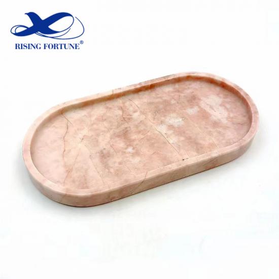 Home Collection Oval Natural Pink Marble Serving Tray
