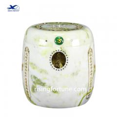 Natural Marble Stone Ash Urn Funerary Urns Pure White Marble Onyx