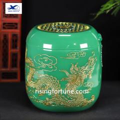 Marble blue cremation memorial human ashes urn attractive blue decorative ashes urn manufacturer