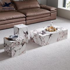 calacatta viola marble coffee table plinth