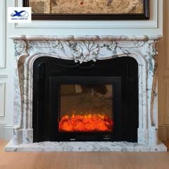 Modern European Style Indoor Usage Decoration Customized Green Surround Mantel Green Marble Fireplace