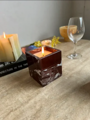Decorative Marble Square Candle Marble