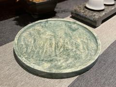 Green marble serving board