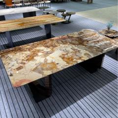 High-end marble dining tables come in a variety of premium materials.