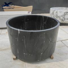 Black Marble Round Stone Bathtub from China