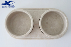 Hugh Quality Natural Marble Pet Bowl Feeders Set