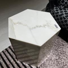 White marble side table rectangle