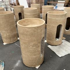 Natural travertine stone sink