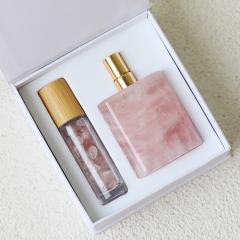 RF-Pink Crystal Gemstone Perfume Bottle