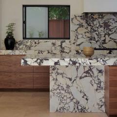 RF-Calacatta Viola Marble Honed Slab for Counter Top