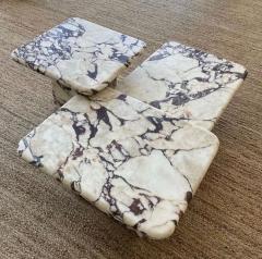 RF-Calacatta Viola Marble Rectangular Prism Block Design Coffee Table