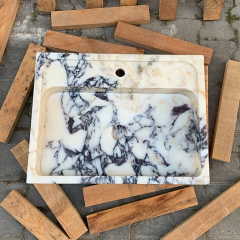 RF Calacatta Viola Marble Sink Wall Mounted