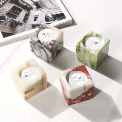 RF-MarbleLuxe Square Mini Candle Jar