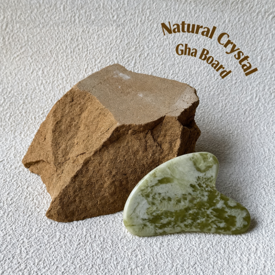 Natural Crystal Gua Sha Board Custom Logo Heart Shape Facial Massage Stone Guasha Board For Face Skin Care