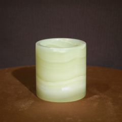 RF-Handcrafted Natural Onyx Stone Candle Jars