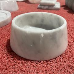 Cararra white marble pet bow set