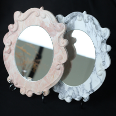 RF-Luxury Marble Onyx LED Makeup Mirror Bathroom Vanity Decor
