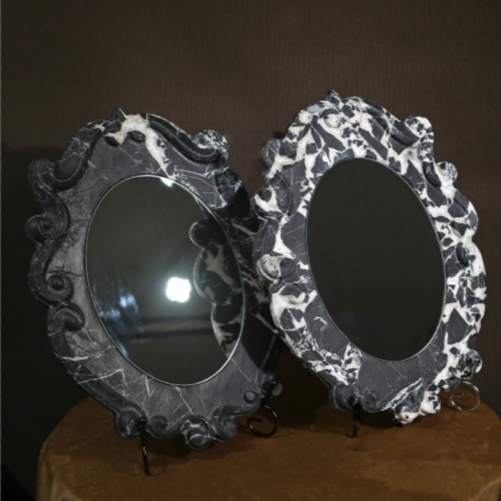 RF-Luxury Marble Onyx LED Makeup Mirror Bathroom Vanity Decor