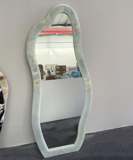 RF-Custom Stone‑Framed Decorative Mirrors | Irregular & Rectangular Styles