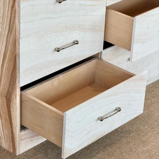 RF Modern Marble Top Chest of Drawers Solid Wood Storage Cabinet Home Furniture